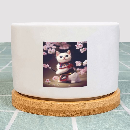 Samurai Cat Plant Pots