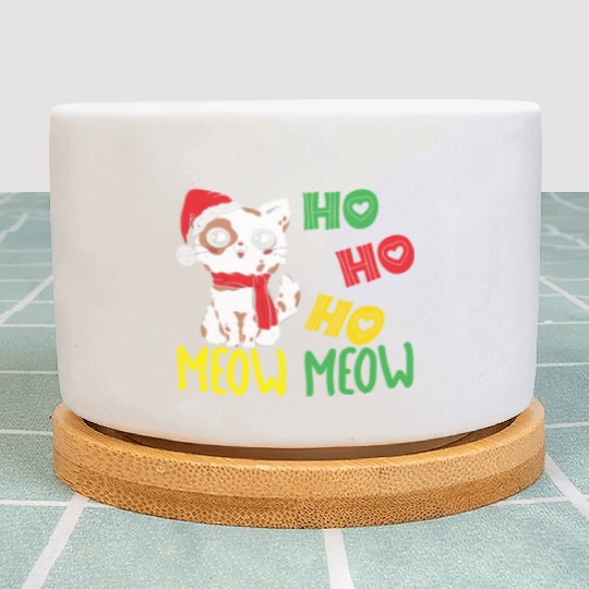 Cat Whisperer Christmas Day Cat Lover Kitty Meow Plant Pots