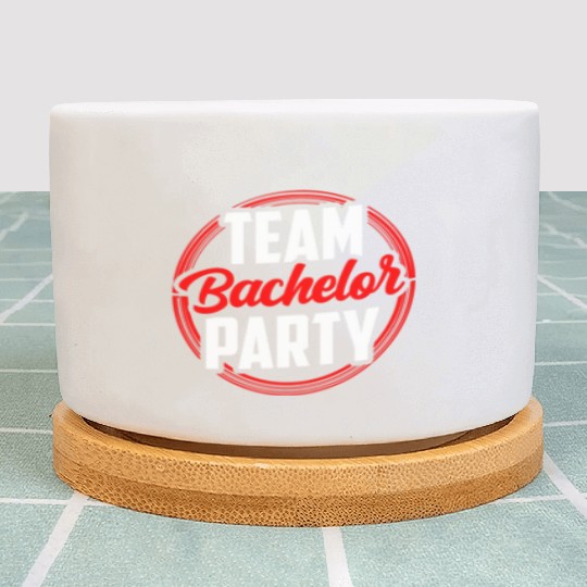 Team Bachelor Party Bride Groom Plant Pots