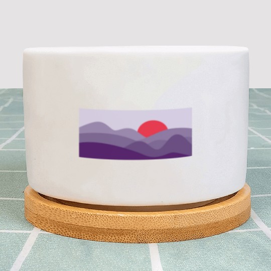 Minimalist Sun Mauve Purple Plant Pots