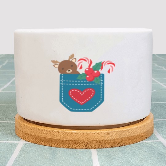 Christmas moose peppermint pocket Plant Pots