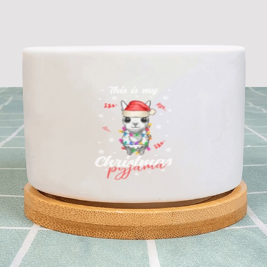 Winter Christmas Pyjama Llama Plant Pots