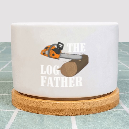 Lumberjack Orange Chainsaw Plant Pots