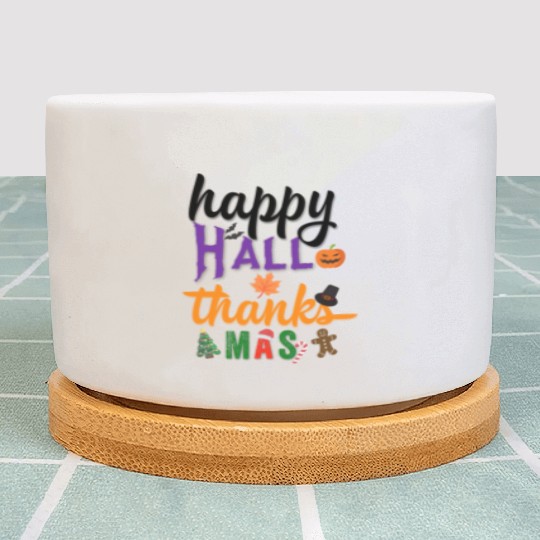 Happy Hallothanksmas Plant Pots