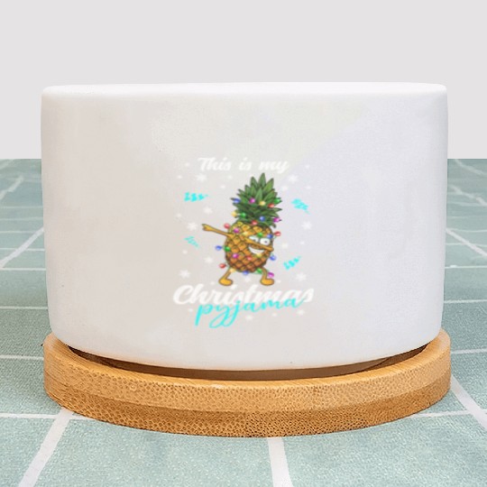 Winter Christmas Pyjama Pineapple Plant Pots