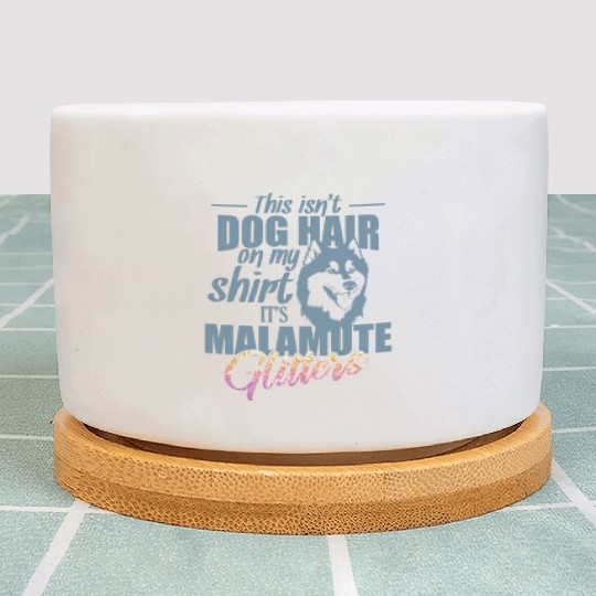 This isn't Dog Hair on me It's Malamute Glitters Plant Pots