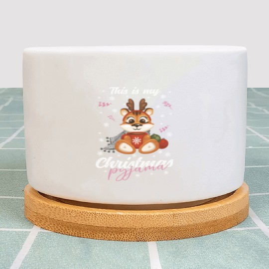 Winter Christmas Pyjama Tiger Plant Pots