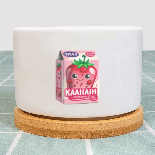 Strawberry Milk Kawaii Plant Pots