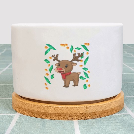 Reindeer Christmas windfall Plant Pots