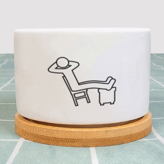 relax man chair icon Plant Pots