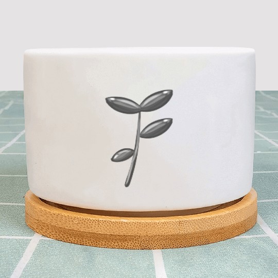plant icon nature gray leaves Plant Pots