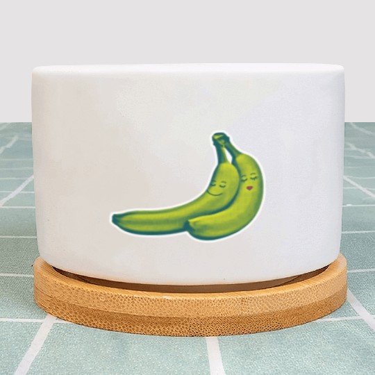 HAPPY BANANA LOVE COUPLE Plant Pots