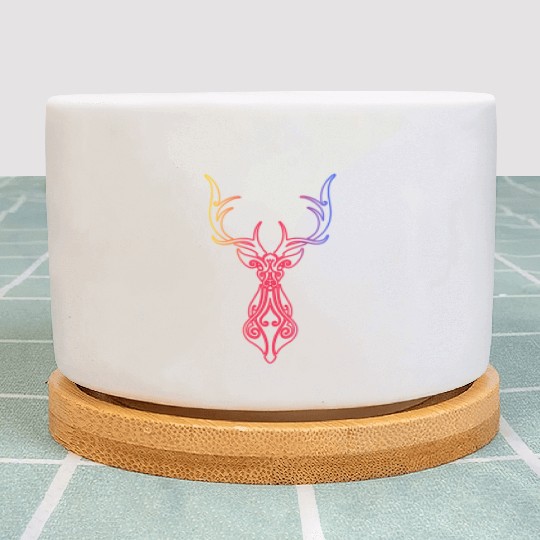 elk tribal Plant Pots