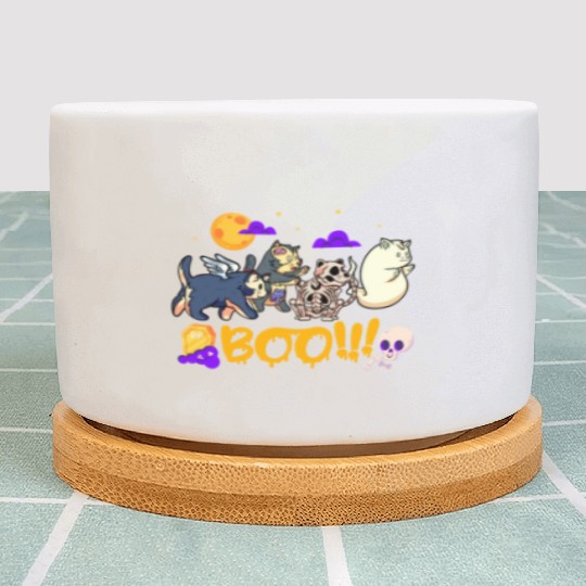 Boo! | Spooky Funny Halloween | Mummy Skeleton Plant Pots