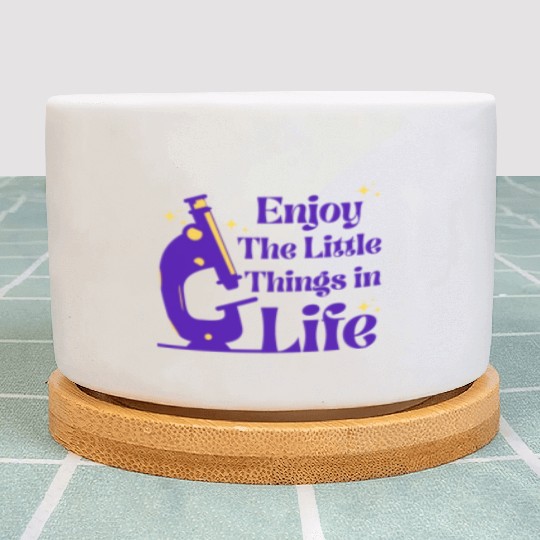 funny microscope, microbiologists biology nerd Plant Pots