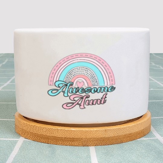 Awesome Aunt retro rainbow vintage Plant Pots