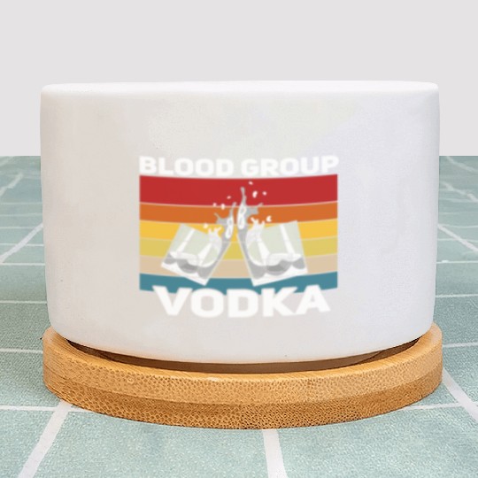 Funny vodka alcohol saying motif Plant Pots