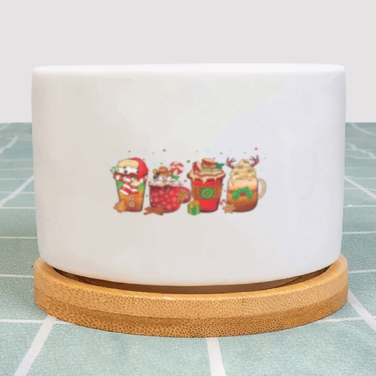 Hot Chocolate Cup Peppermint Mocha Plant Pots