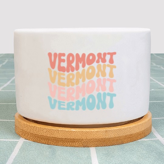 Retro Vermont Use State Plant Pots