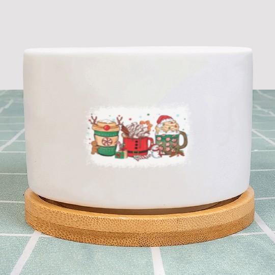 Christmas Hot Chocolate Cup Plant Pots