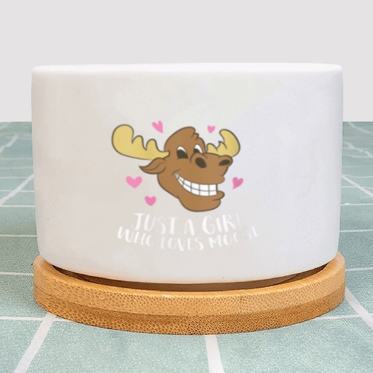 Funny Just A Teacher Who Loves Moose Plant Pots