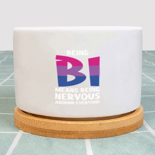 Being Bi Bisexual Pride Kawaii Cat Plant Pots