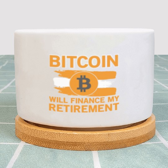 Bitcoin Retirement Crypto Currency Plant Pots