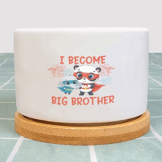 Big brother super hero panda elephant Plant Pots