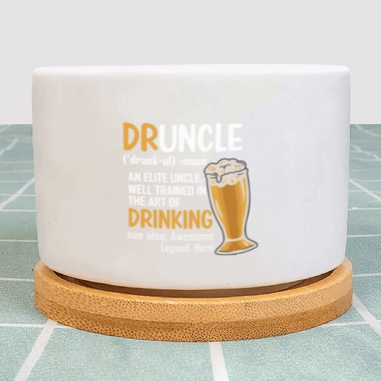 Druncle Dictionary Funny Drinking Uncle Plant Pots