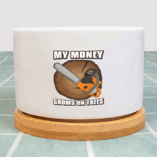 chainsaw Lumberjack Plant Pots