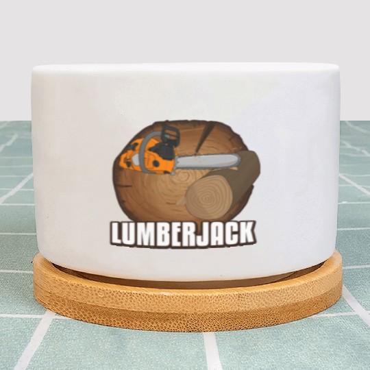chainsaw Lumberjack Plant Pots