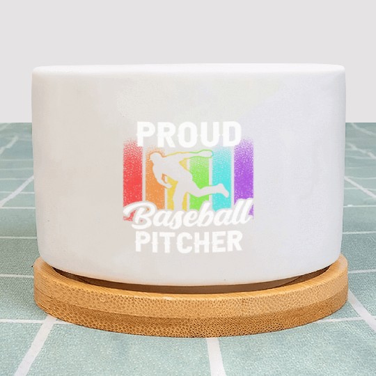 Proud Baseball Pitcher Sayings Player Hobby Plant Pots