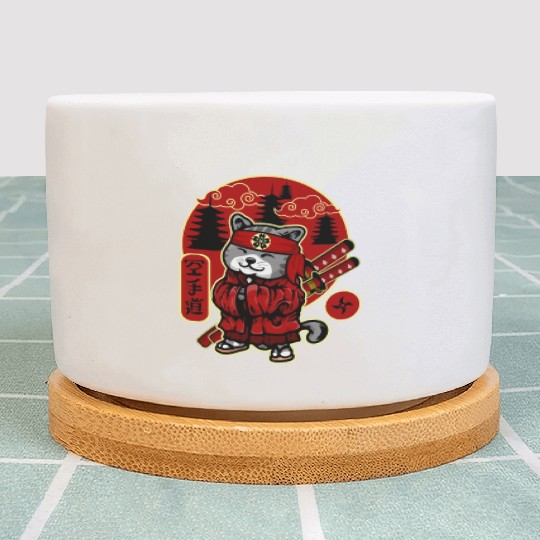Samurai Cat Plant Pots