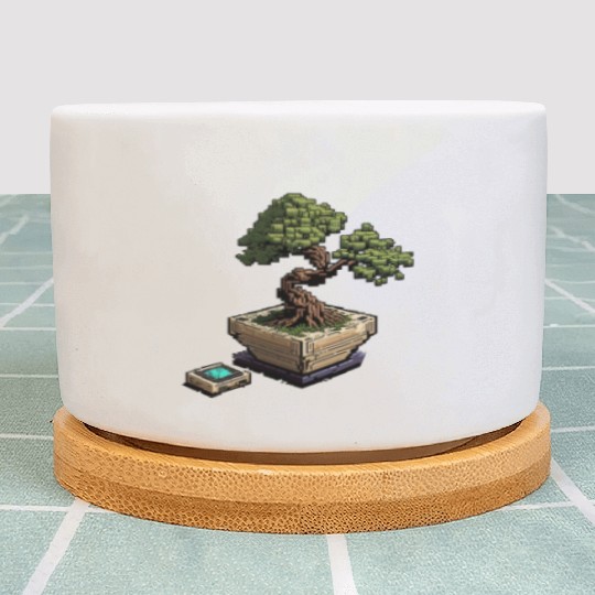 8 Bit Bonsai Tree Plant Pots