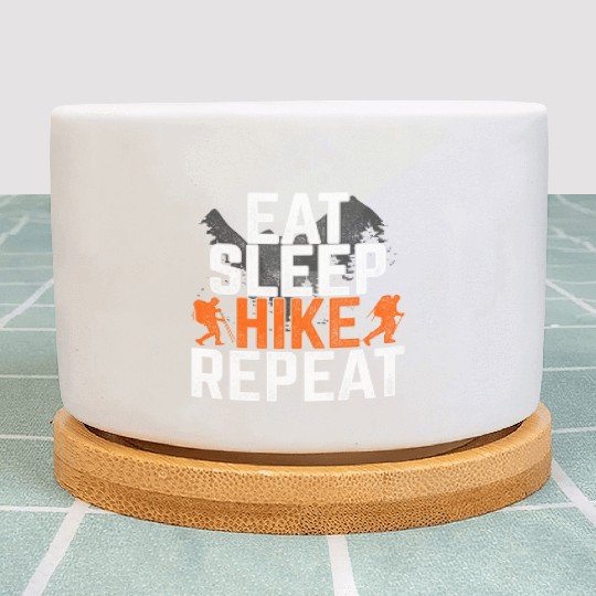 Hiking - Eat Sleep Hike Repeat Plant Pots