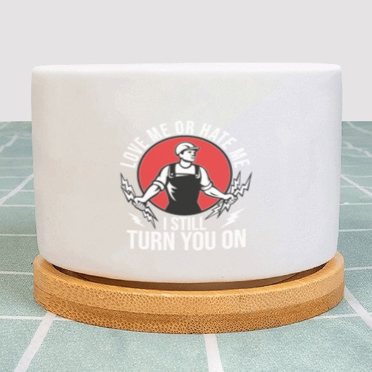 Funny Electrical Lineman Saying Thank A Lineman Plant Pots