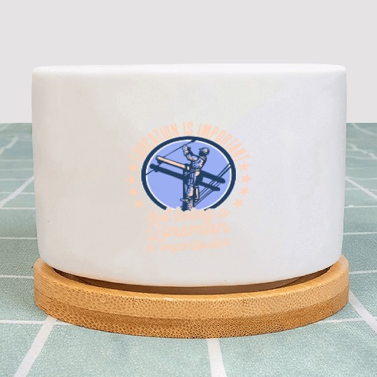 Electrical Lineman Pun Education Is Important Plant Pots