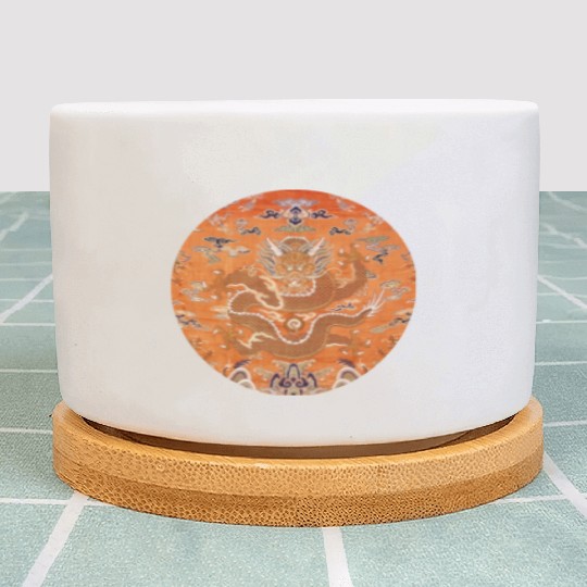 Chinese dragon fabric Plant Pots