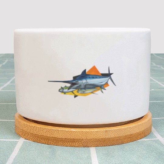 Marlin Plant Pots Orange n Black