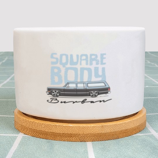 square body Light Blue Plant Pots