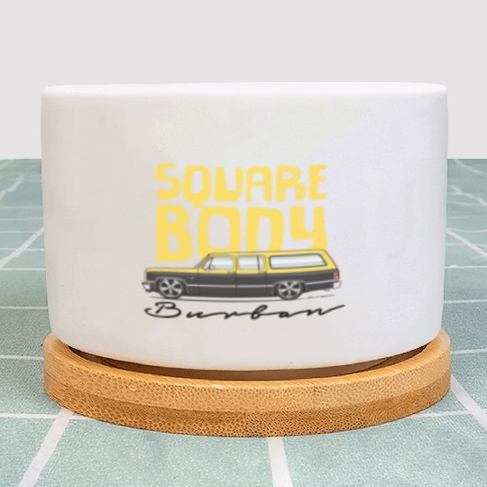 square body Colonial yellow Plant Pots