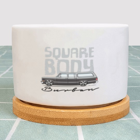 square body Light Silver Plant Pots