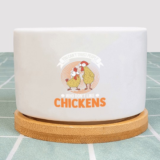 Chickens Chicken Farm Farmer Plant Pots