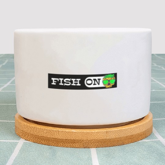 Fish ON pineapple Sticker go fishing mode Plant Pots