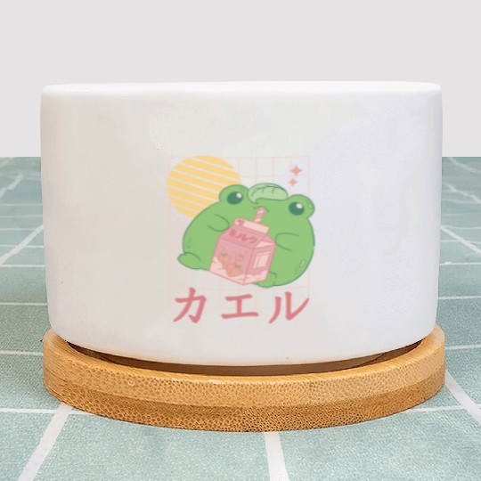 Strawberry Milk Frog Japanese Plant Pots
