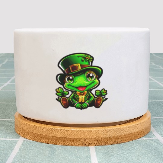 Frog Spells On St. Patrick's Day Plant Pots