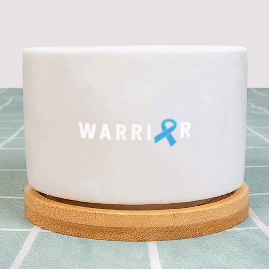 Prostate Cancer Warrior Light Blue Ribbon Dad Plant Pots