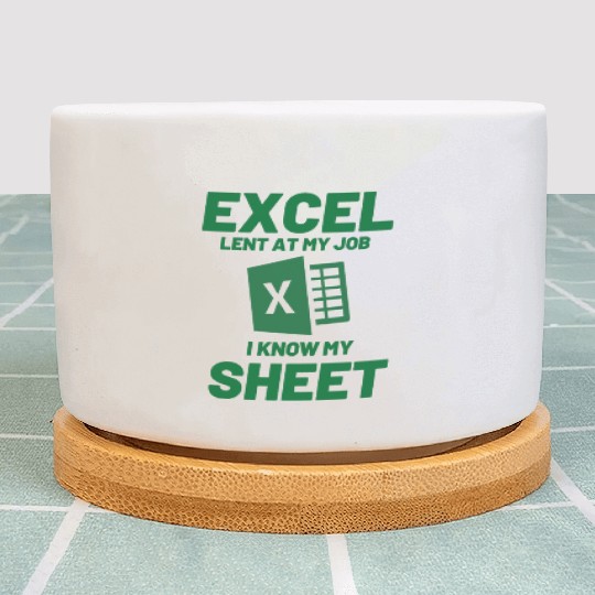 Excel-lent at My Job Funny Accountant Data Analyst Plant Pots