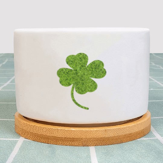 Shamrock Grass Print Plant Pots