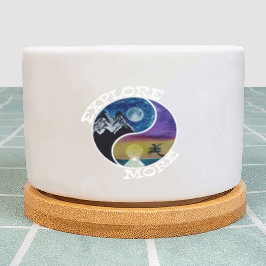 Explore more mountains & oceans wanderlust guided Plant Pots